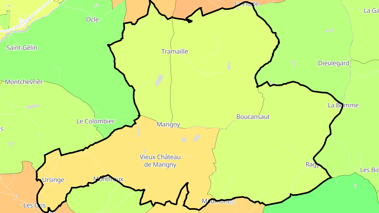Carte des prix de l'immobilier Marigny