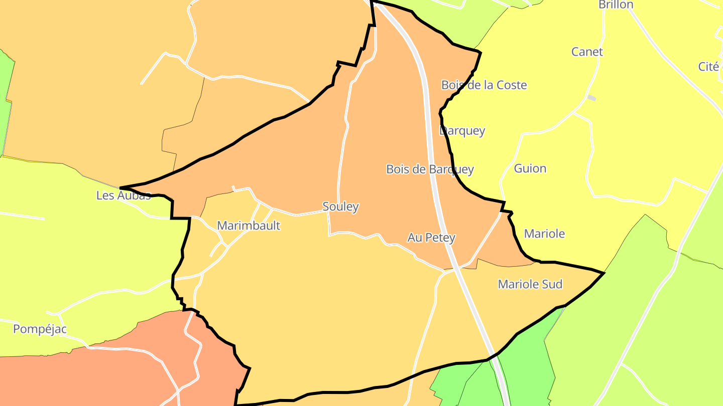 Carte des prix de l'immobilier Marimbault