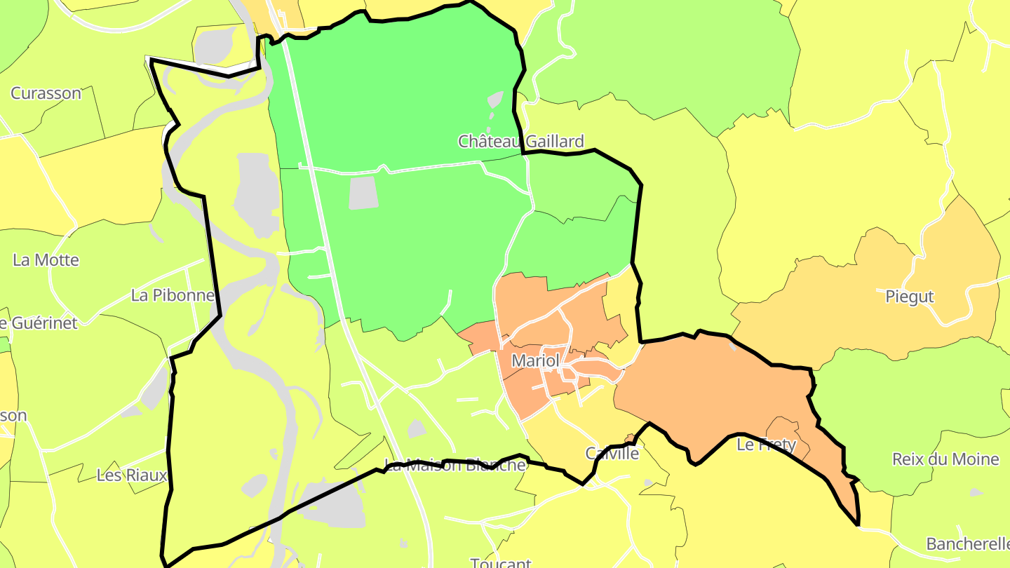 Carte des prix de l'immobilier Mariol