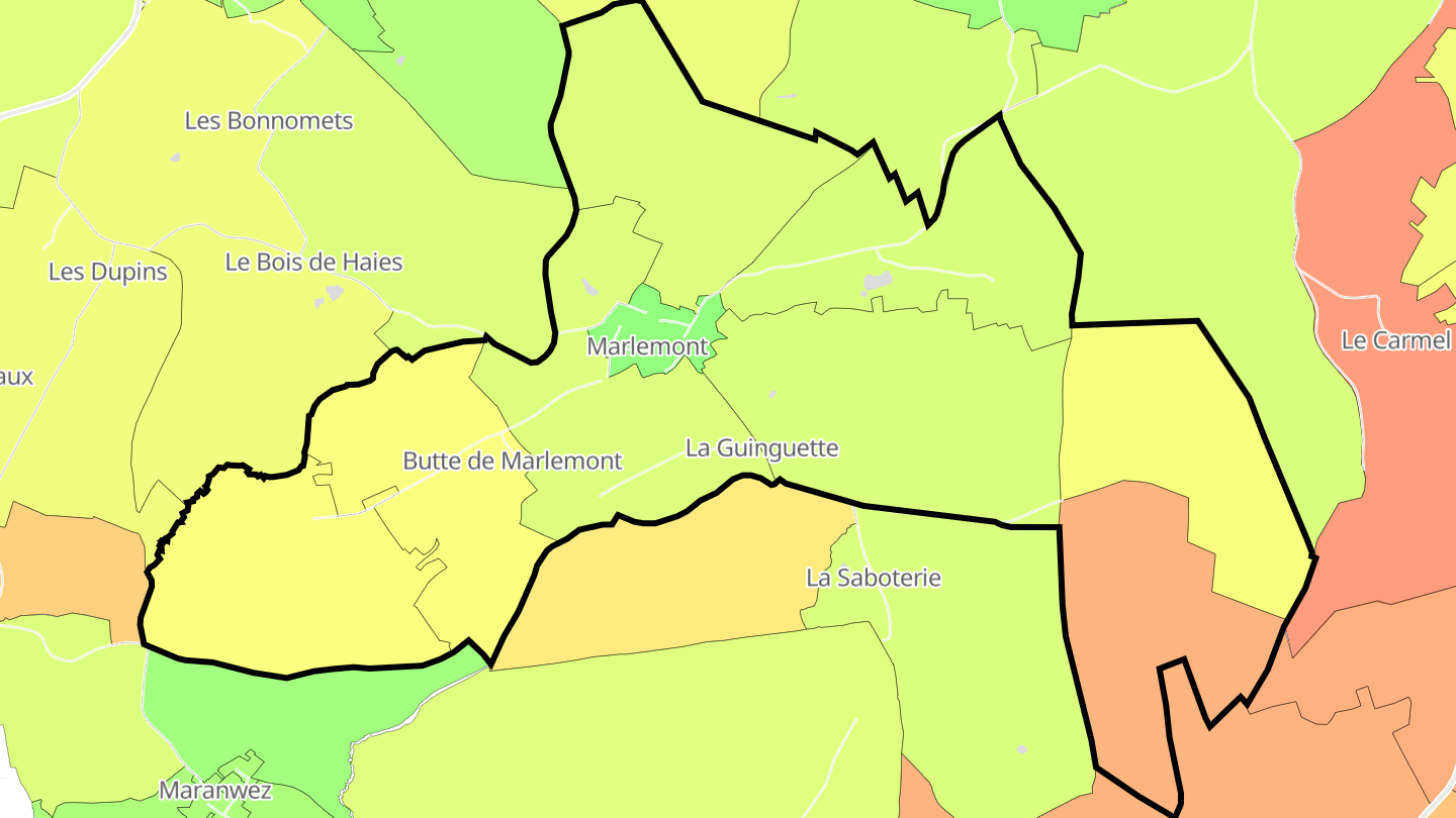 Carte des prix de l'immobilier Marlemont