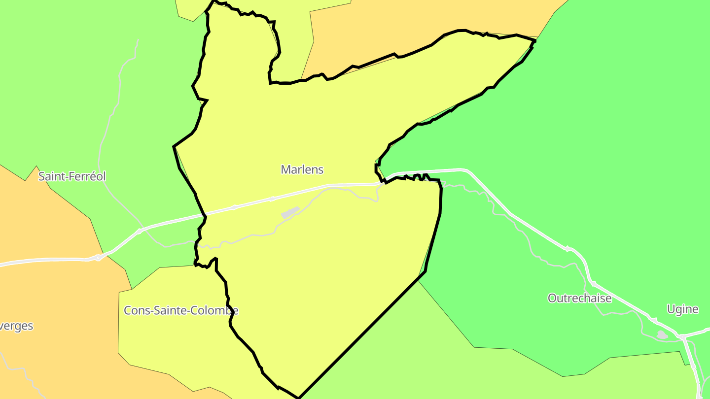 Carte des prix de l'immobilier Marlens