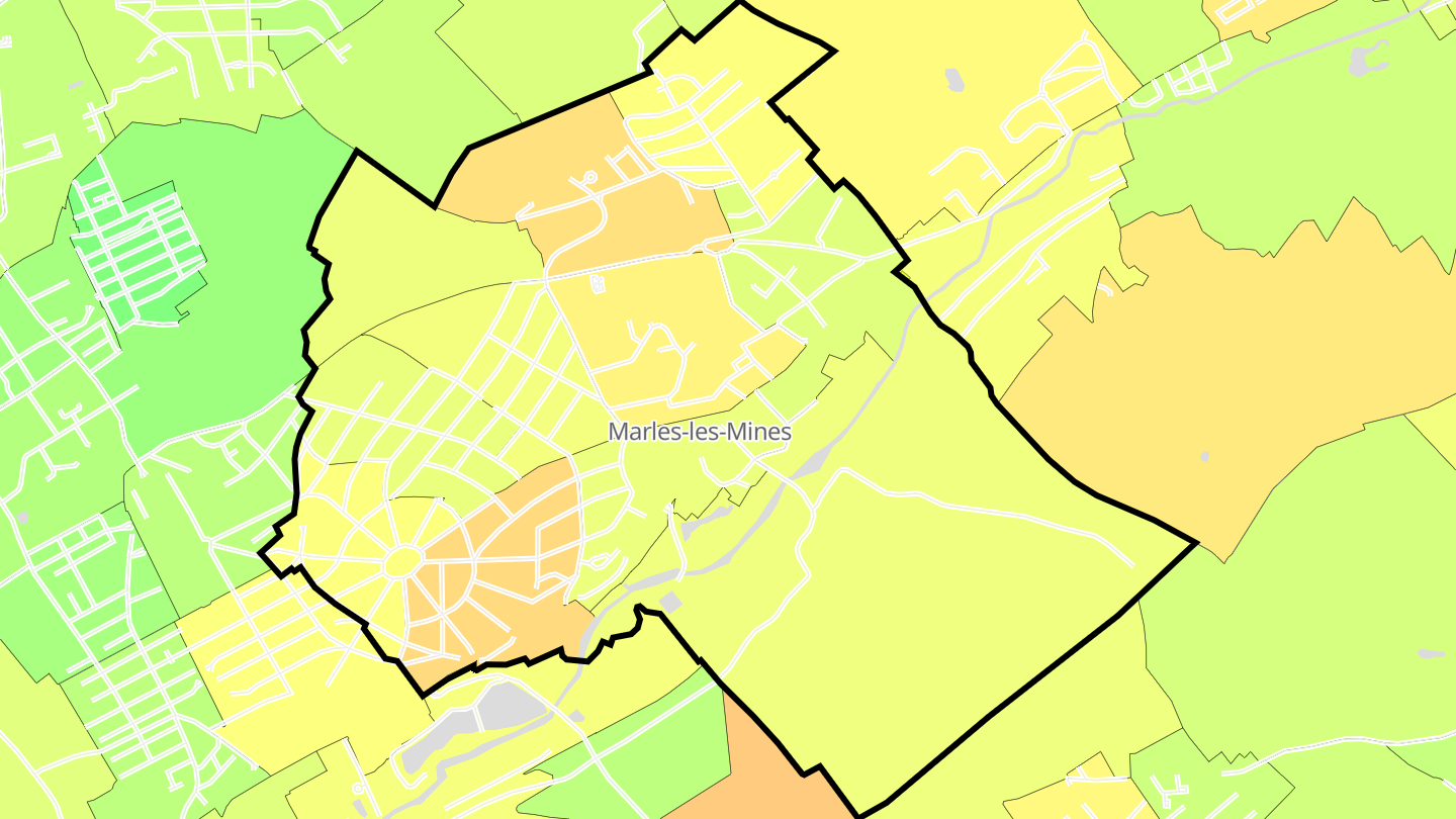 Carte des prix de l'immobilier Marles-les-Mines
