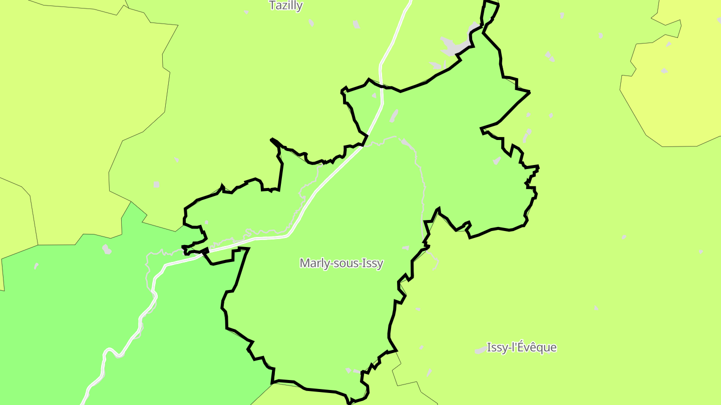 Carte des prix de l'immobilier Marly-sous-Issy