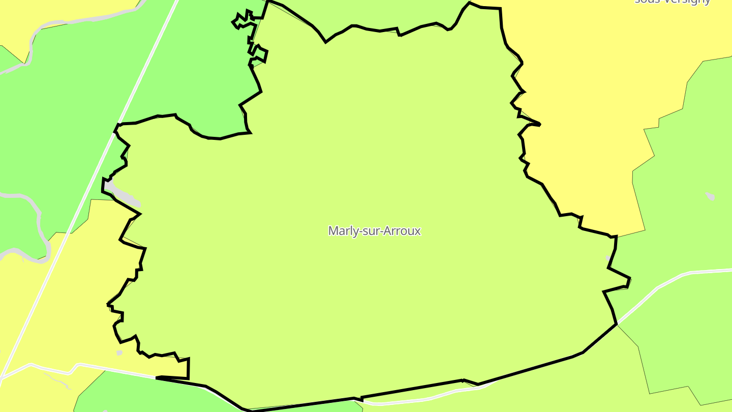 Carte des prix de l'immobilier Marly-sur-Arroux