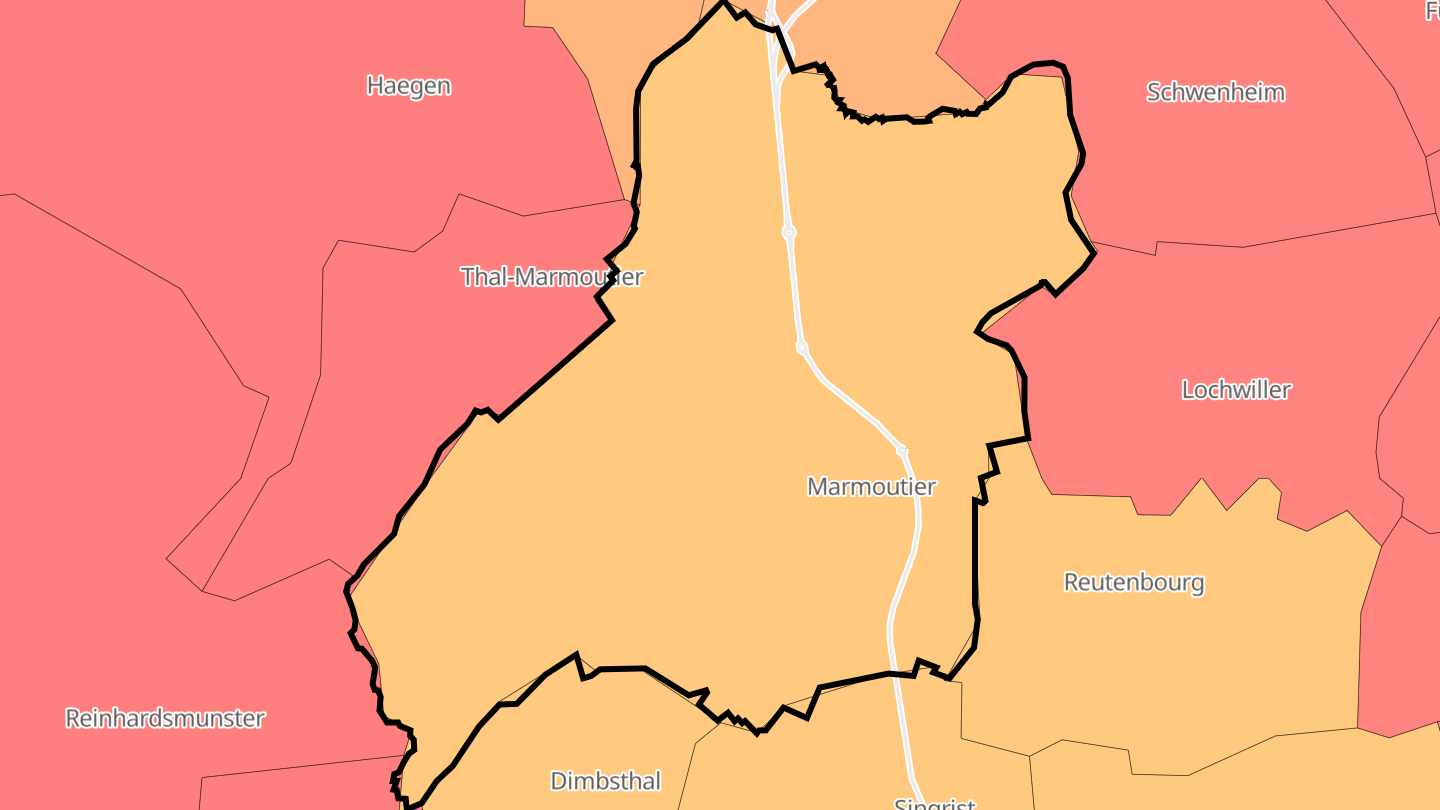 Carte des prix de l'immobilier Marmoutier