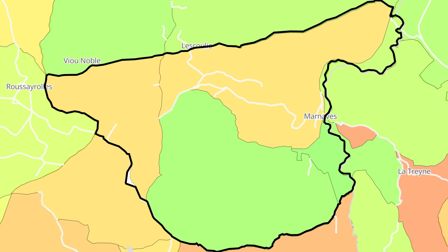 Carte des prix de l'immobilier Marnaves