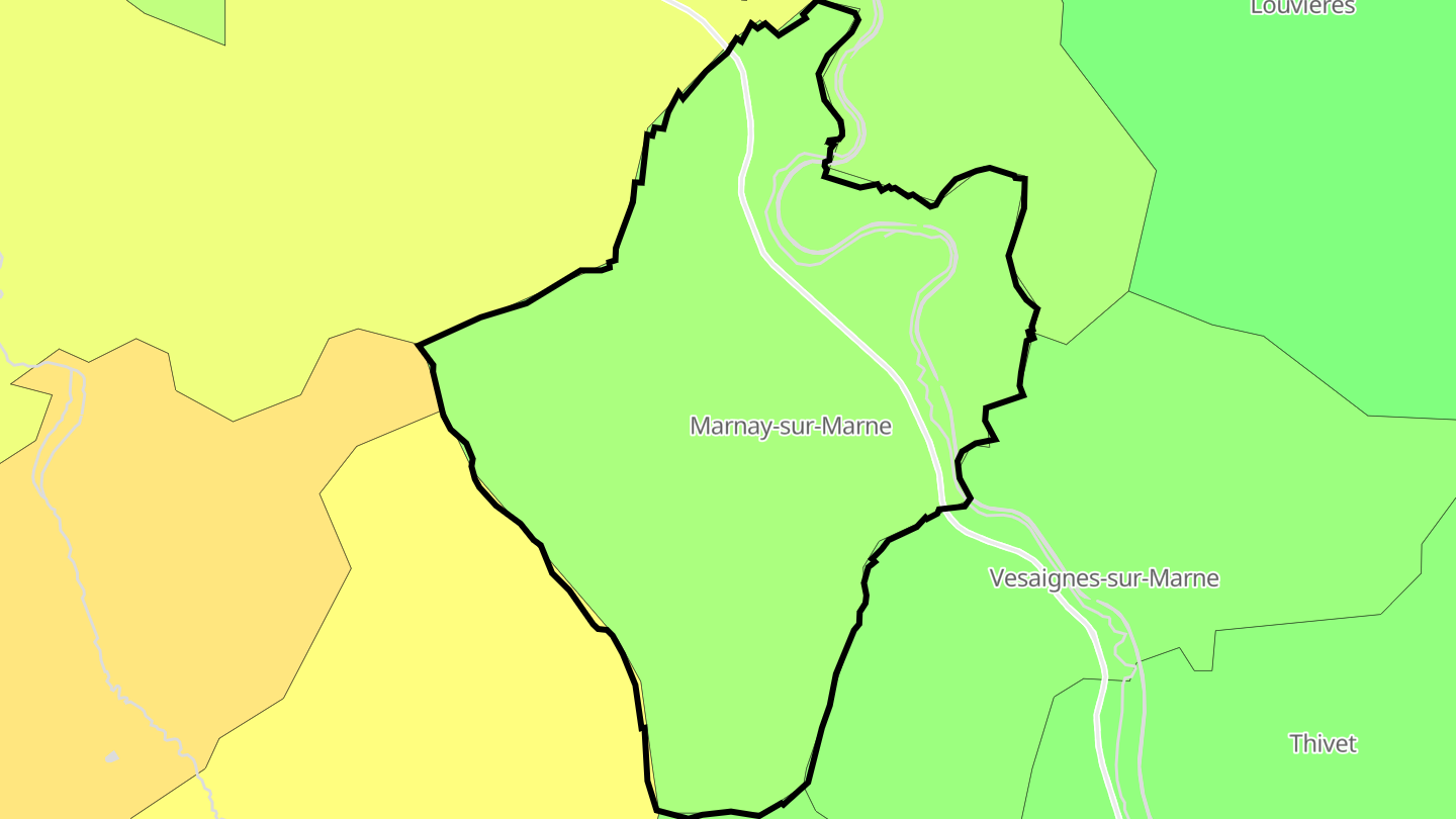 Carte des prix de l'immobilier Marnay-sur-Marne