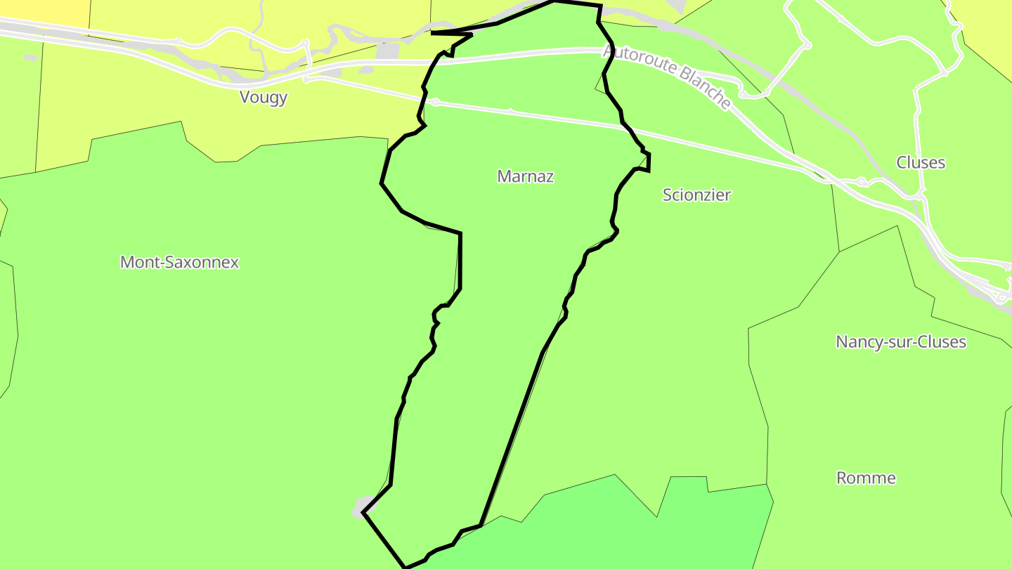 Carte des prix de l'immobilier Marnaz