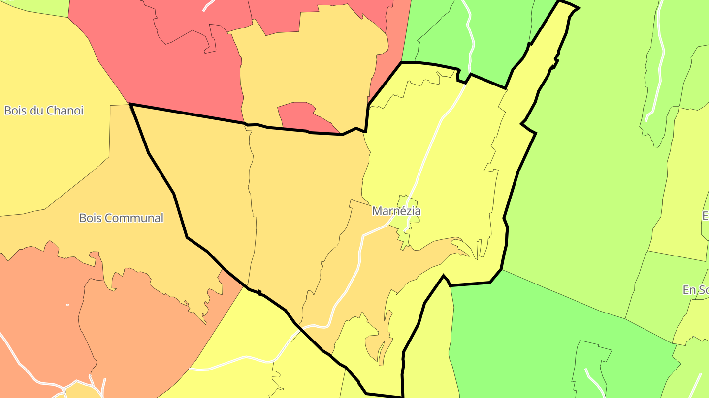 Carte des prix de l'immobilier Marnézia