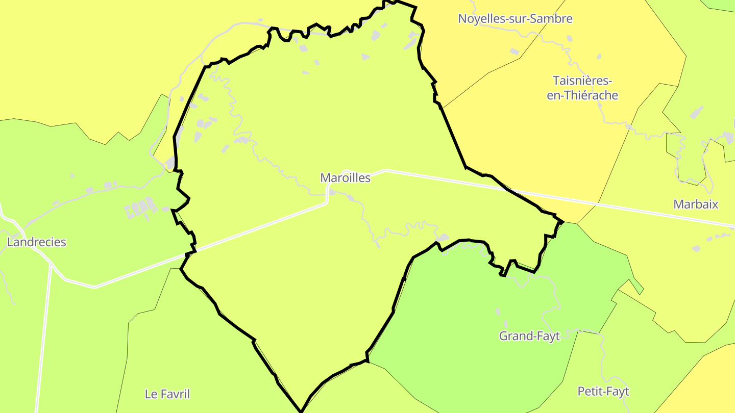 Carte des prix de l'immobilier Maroilles