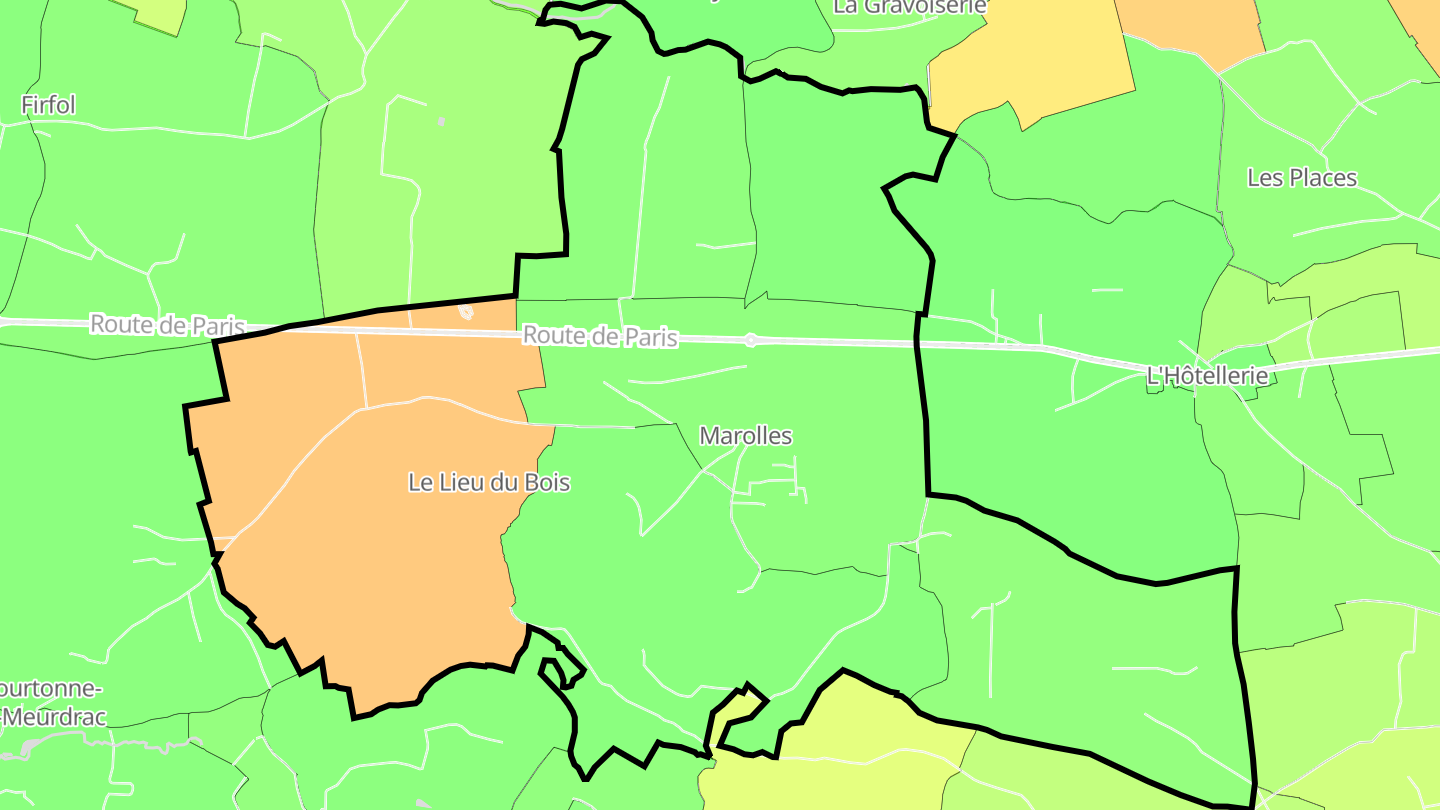Carte des prix de l'immobilier Marolles