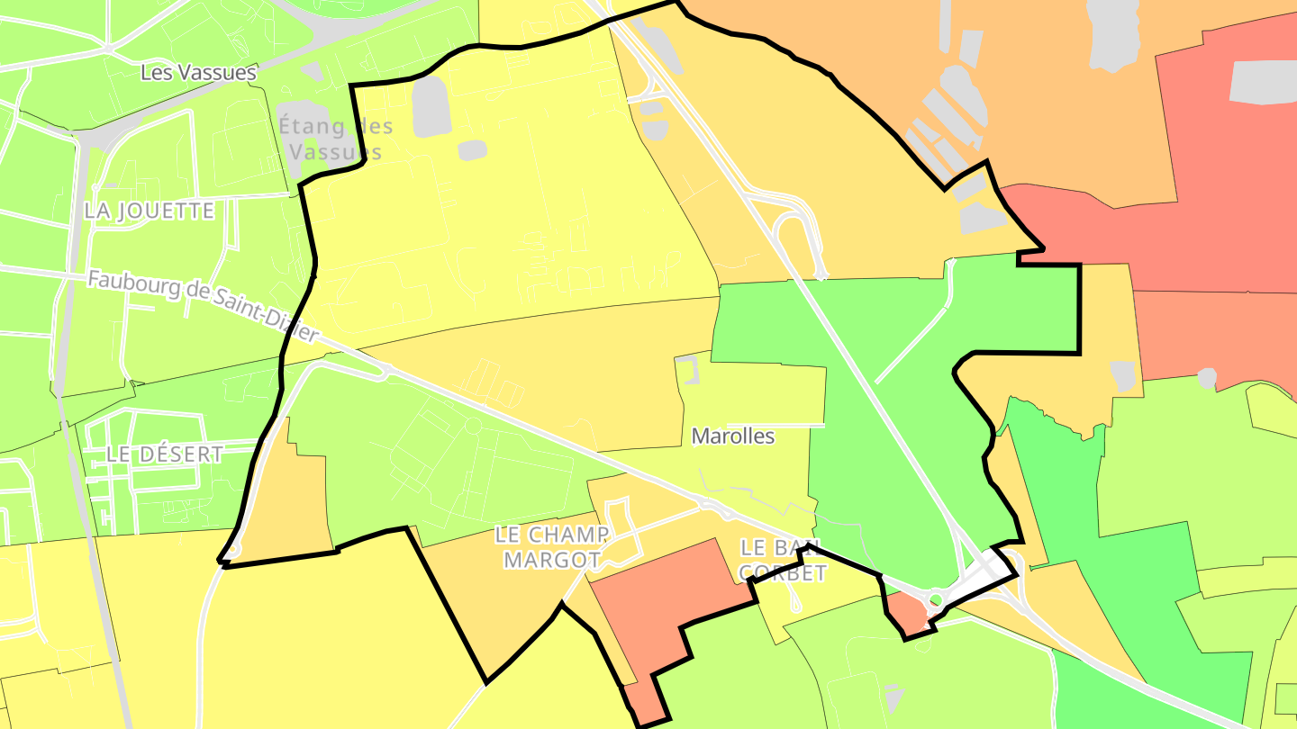 Carte des prix de l'immobilier Marolles