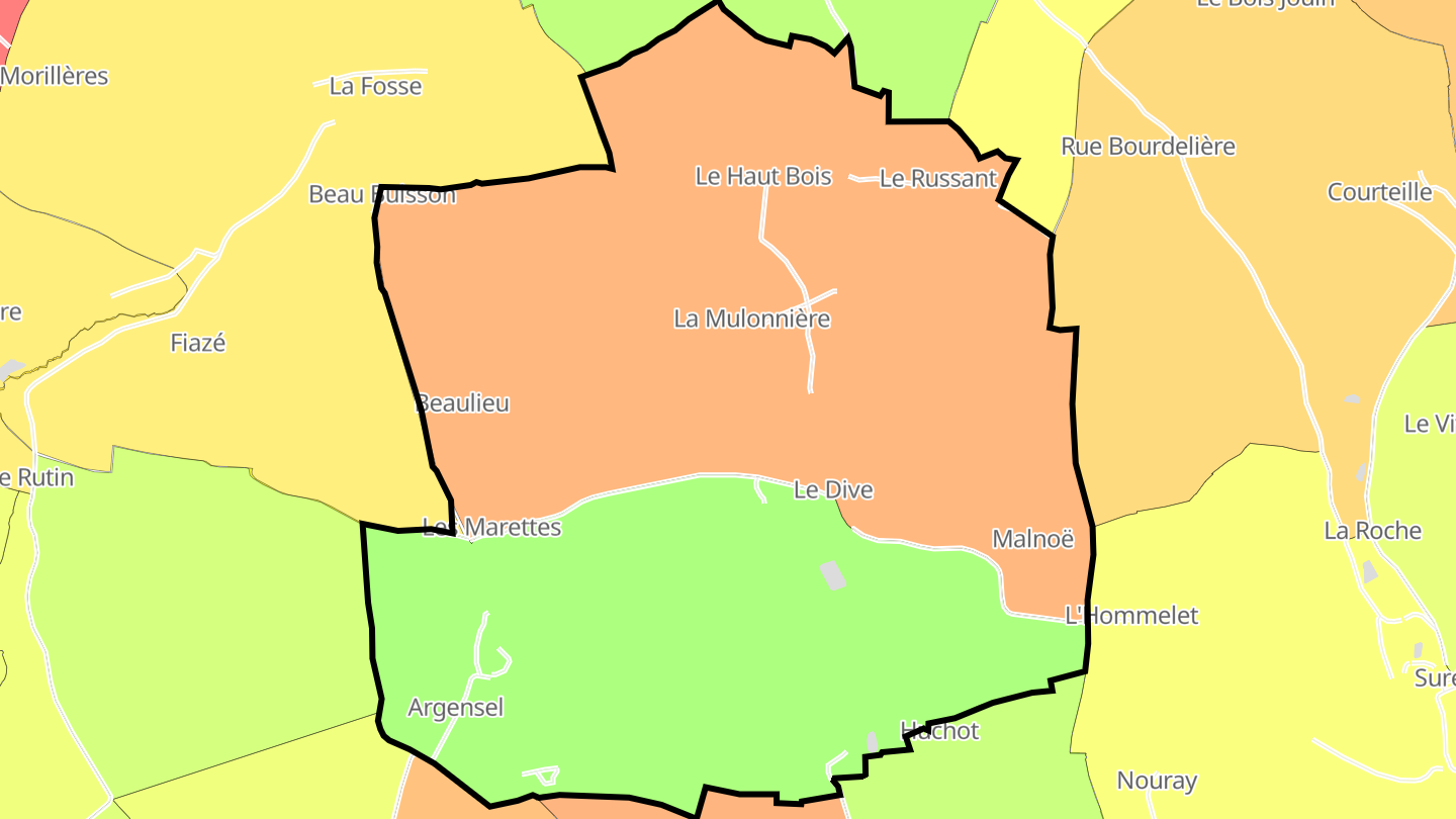 Carte des prix de l'immobilier Marollette