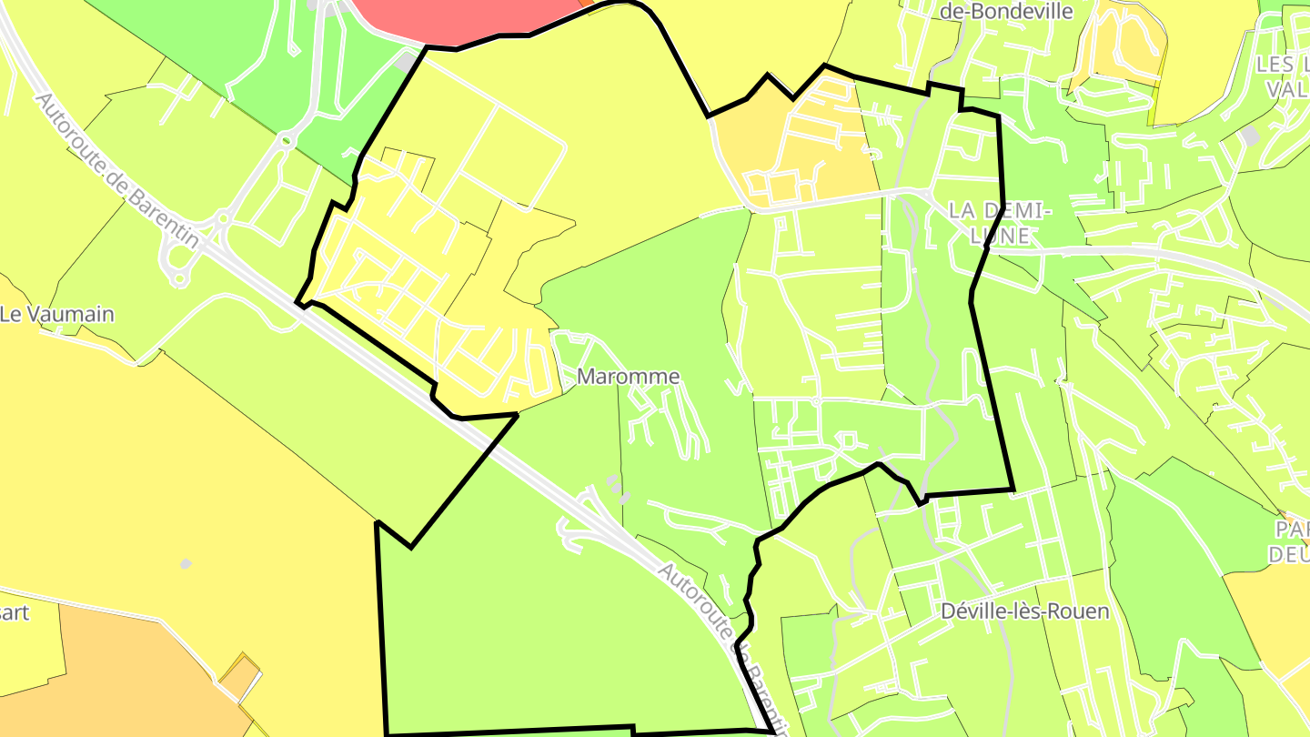 Carte des prix de l'immobilier Maromme