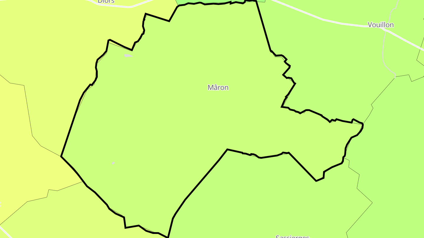 Carte des prix de l'immobilier Mâron