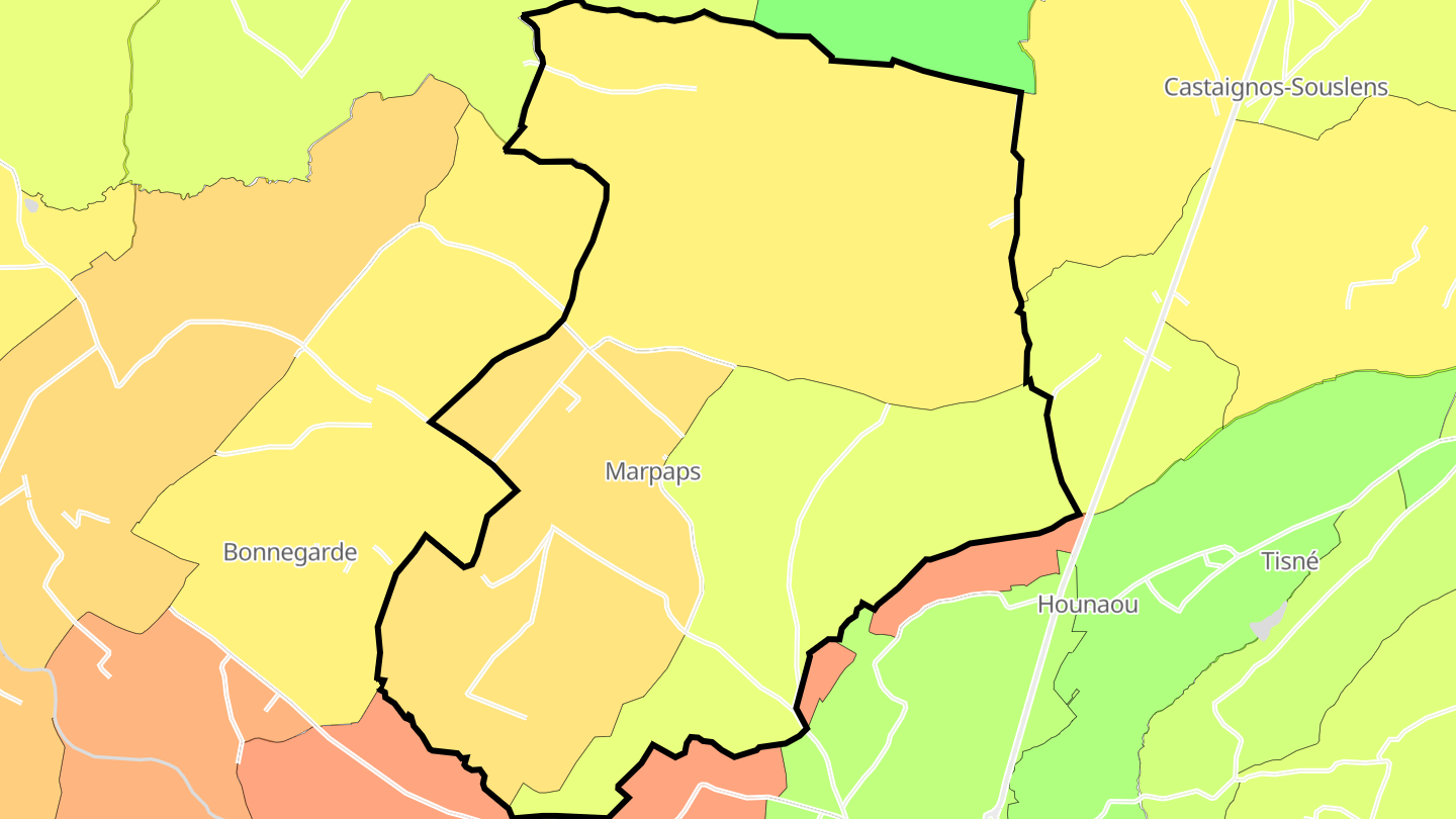 Carte des prix de l'immobilier Marpaps