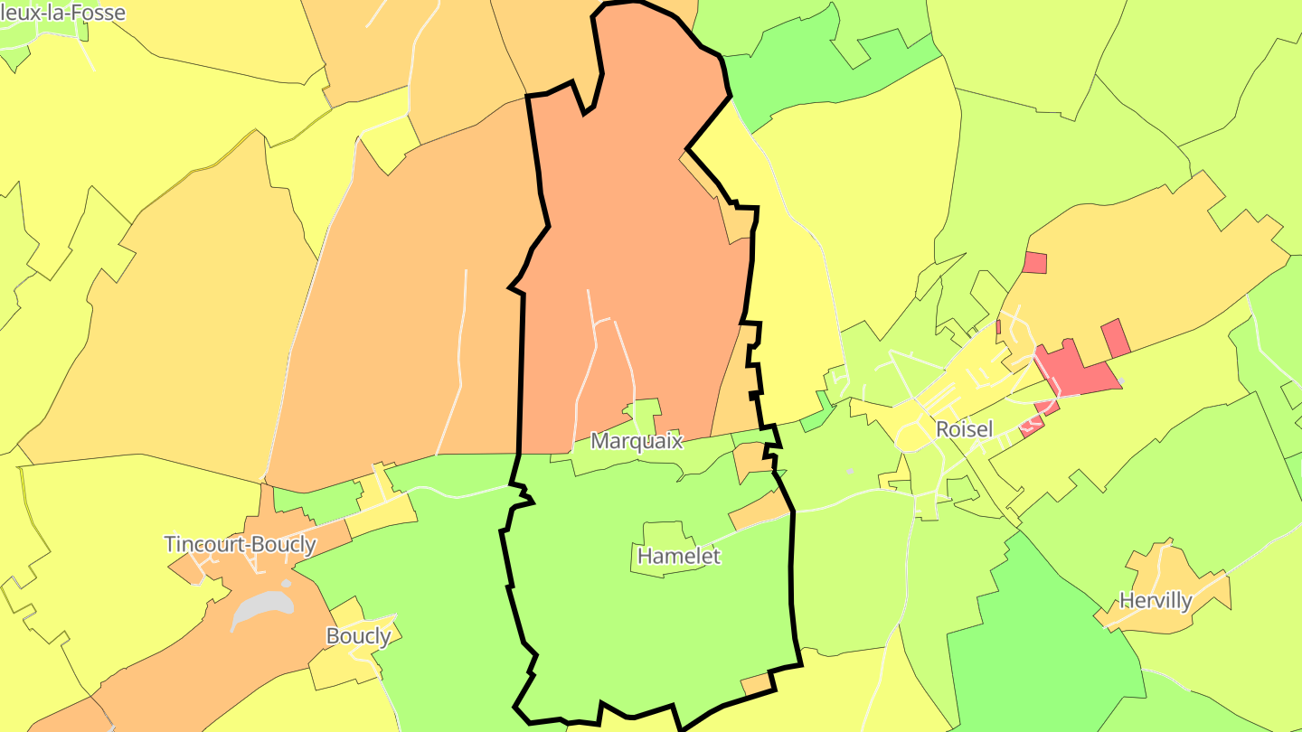 Carte des prix de l'immobilier Marquaix