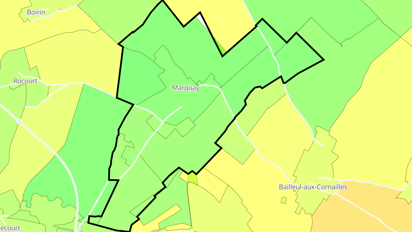 Carte des prix de l'immobilier Marquay