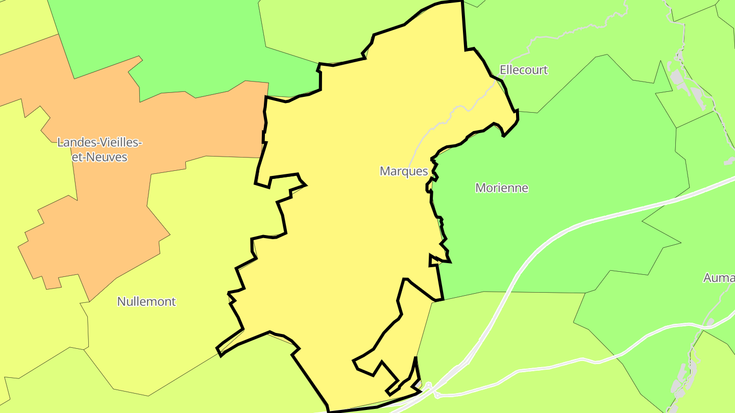Carte des prix de l'immobilier Marques