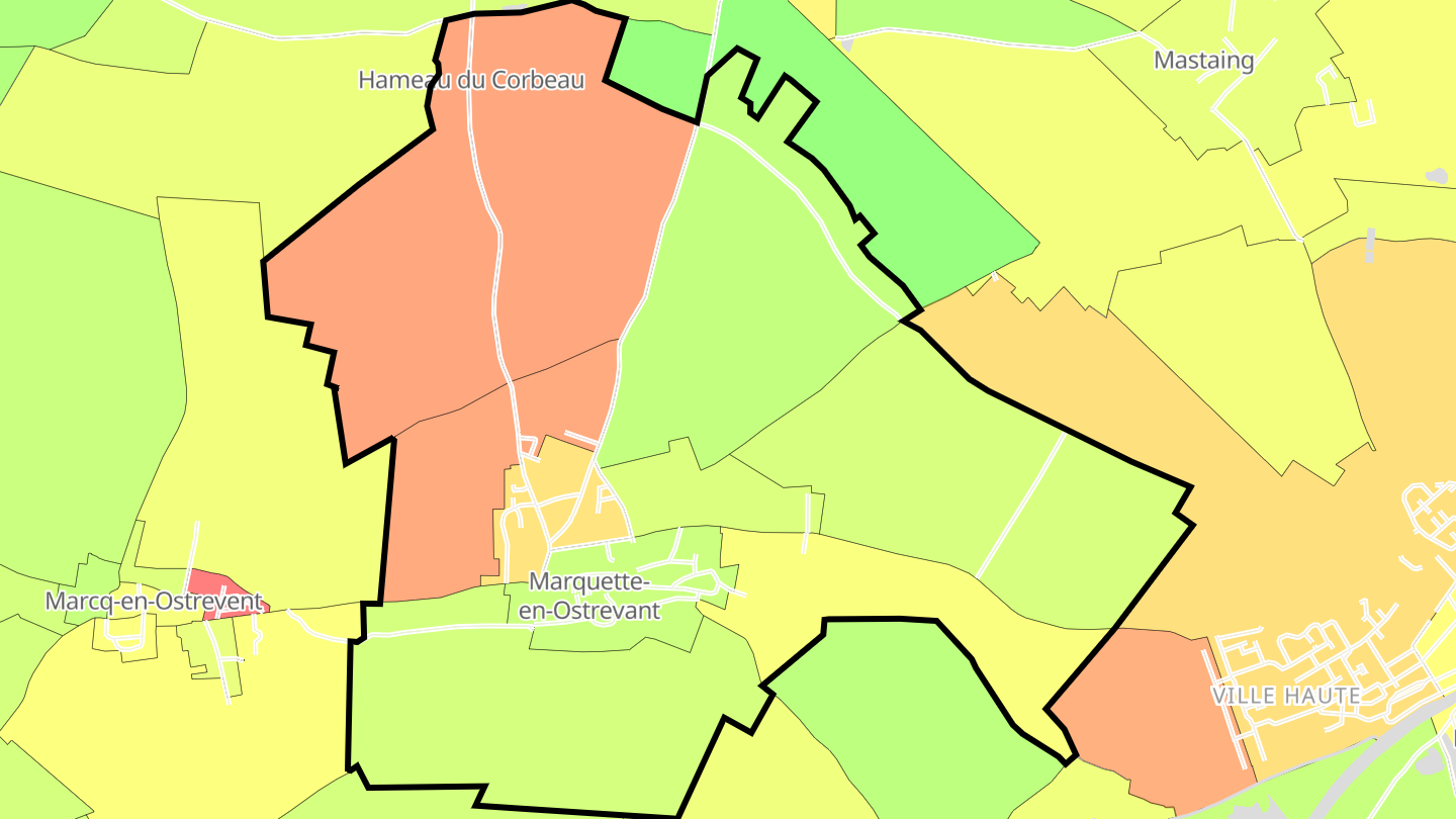 Carte des prix de l'immobilier Marquette-en-Ostrevant