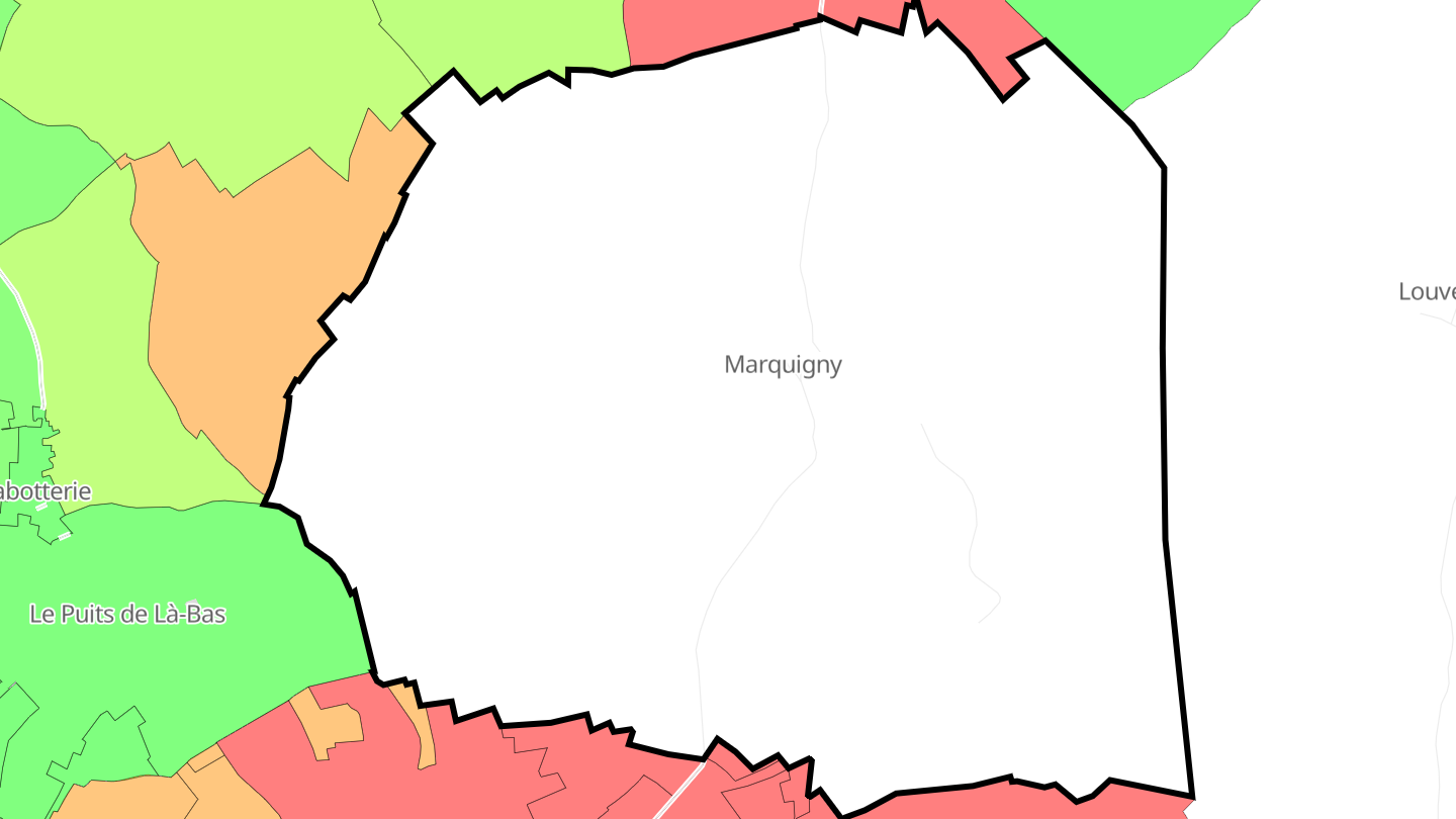 Carte des prix de l'immobilier Marquigny