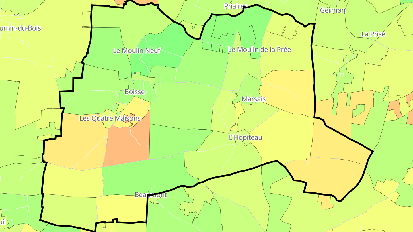 Carte des prix de l'immobilier Marsais