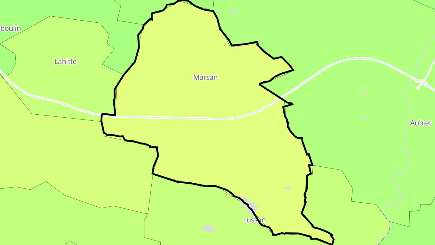 Carte des prix de l'immobilier Marsan