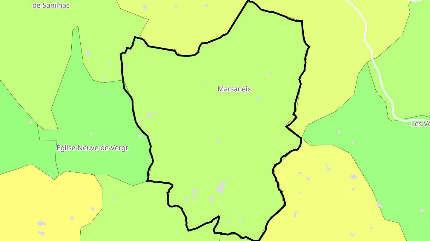 Carte des prix de l'immobilier Marsaneix