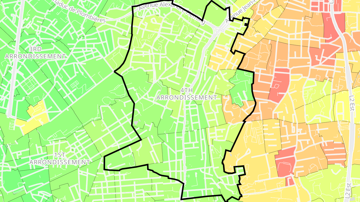 Carte des prix de l'immobilier Marseille 4e Arrondissement