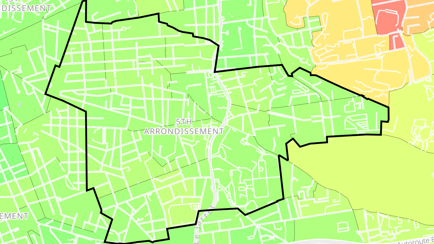 Carte des prix de l'immobilier Marseille 5e Arrondissement