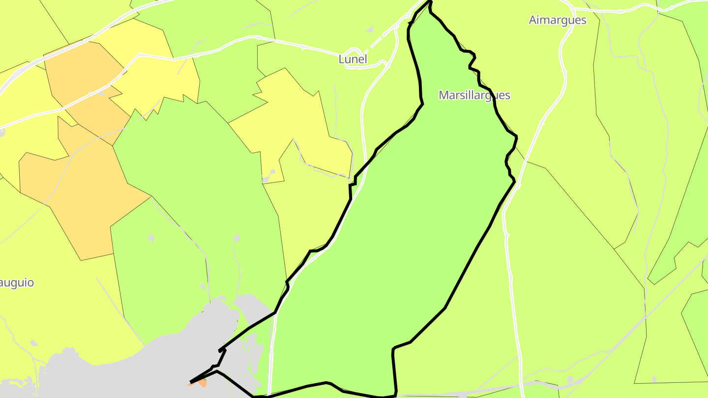 Carte des prix de l'immobilier Marsillargues