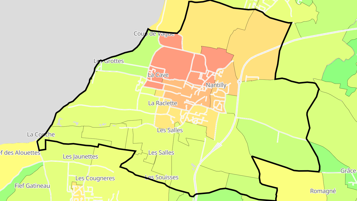 Carte des prix de l'immobilier Marsilly