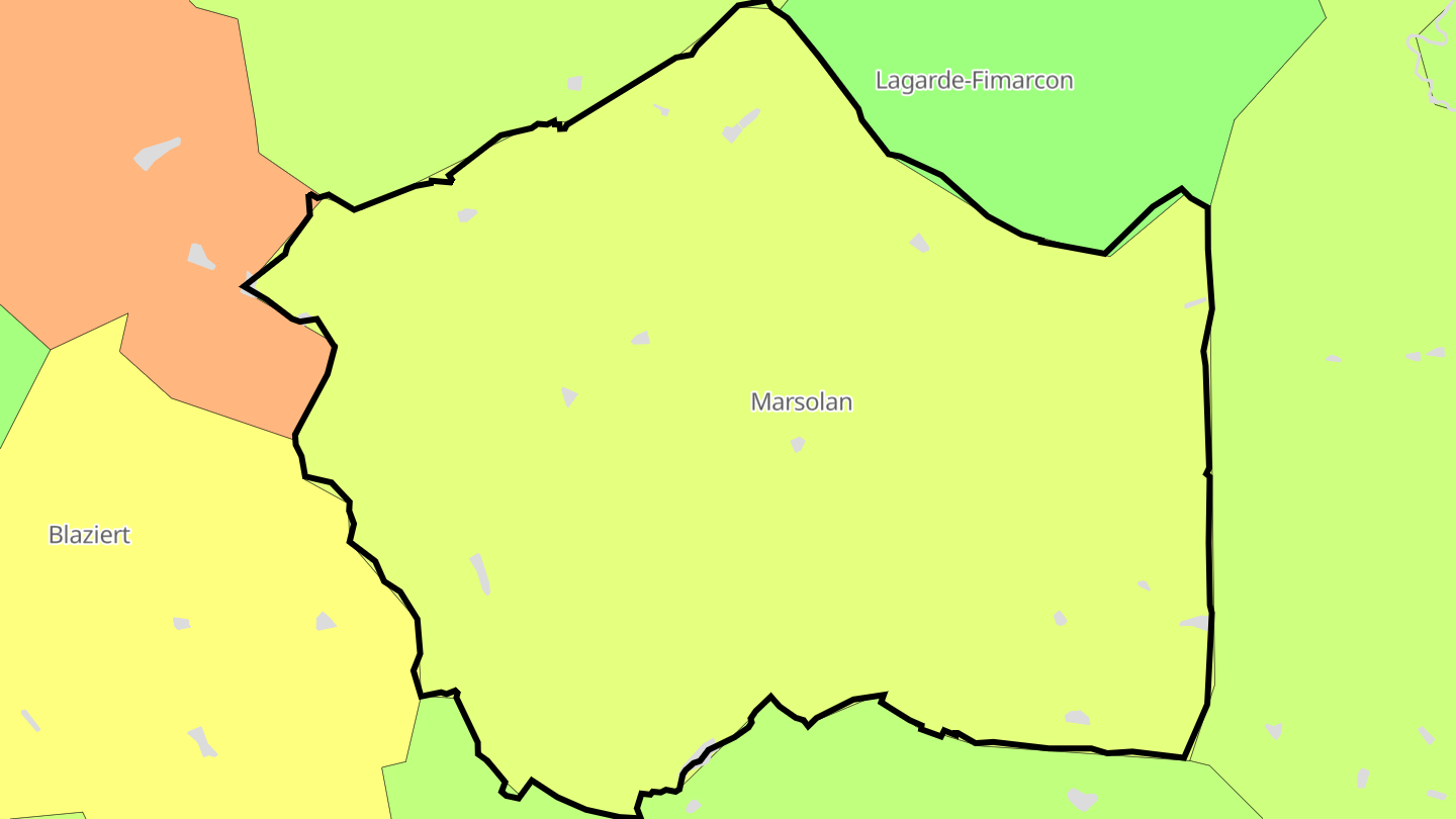 Carte des prix de l'immobilier Marsolan