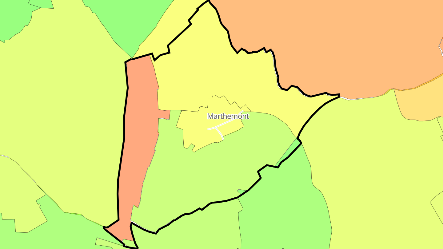 Carte des prix de l'immobilier Marthemont