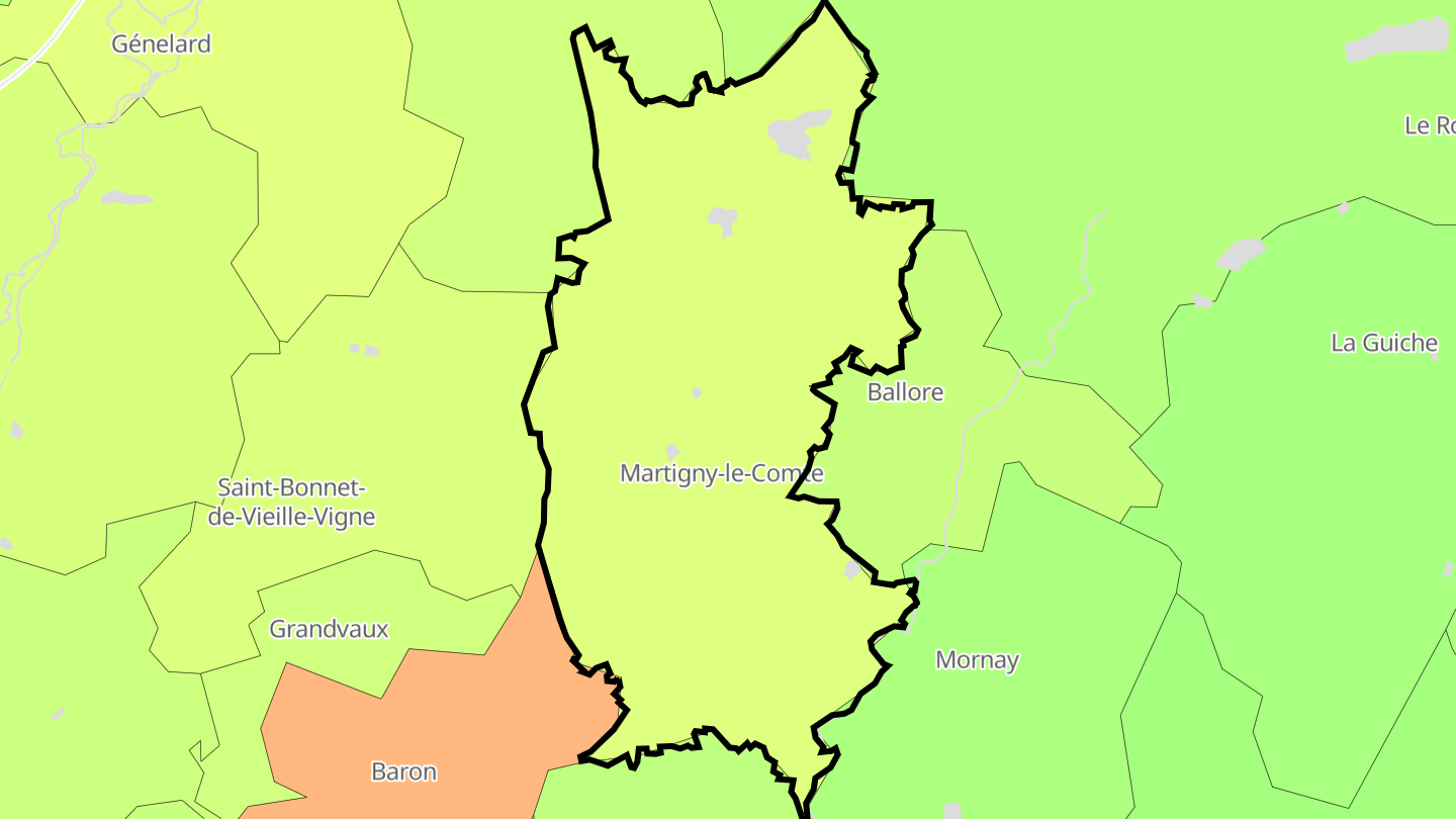 Carte des prix de l'immobilier Martigny-le-Comte