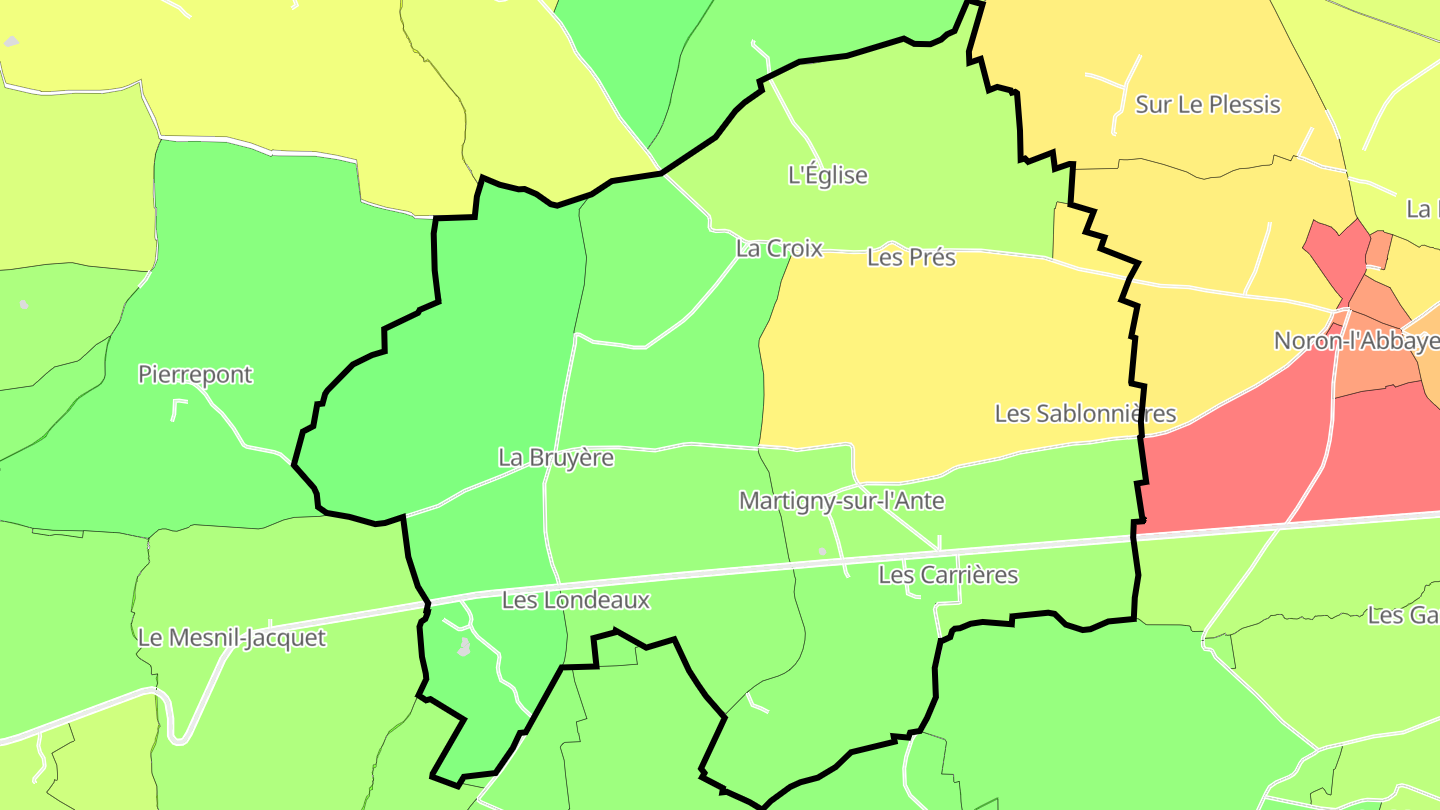 Carte des prix de l'immobilier Martigny-sur-l'Ante