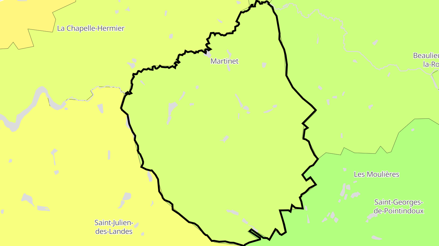 Carte des prix de l'immobilier Martinet