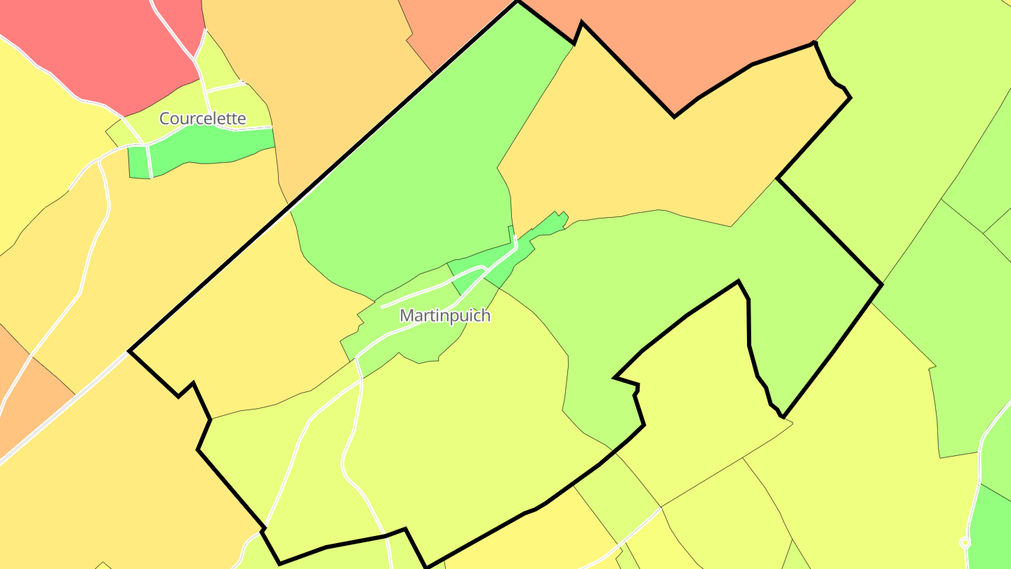 Carte des prix de l'immobilier Martinpuich