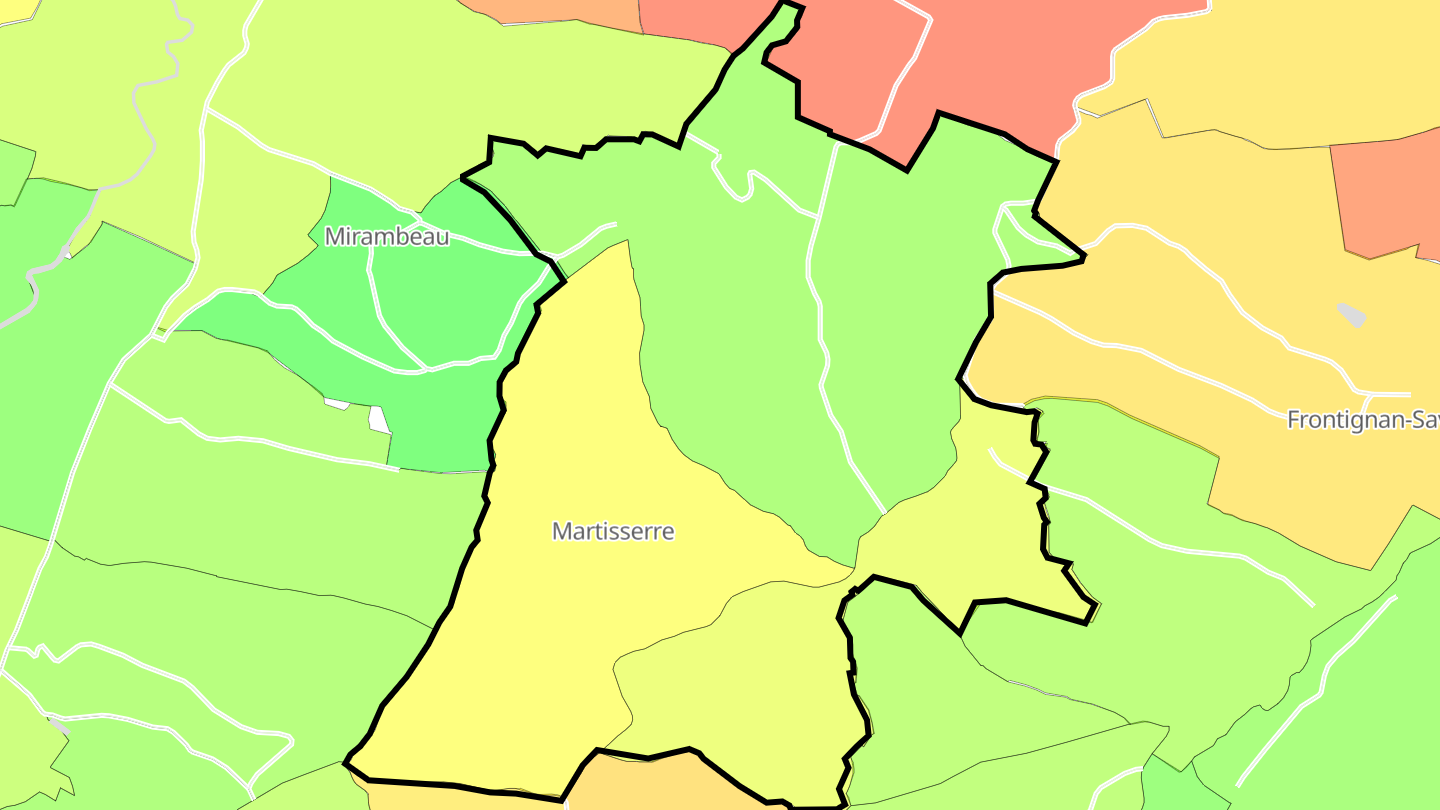 Carte des prix de l'immobilier Martisserre