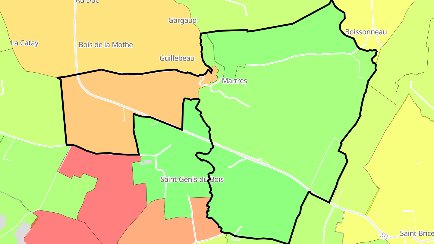 Carte des prix de l'immobilier Martres