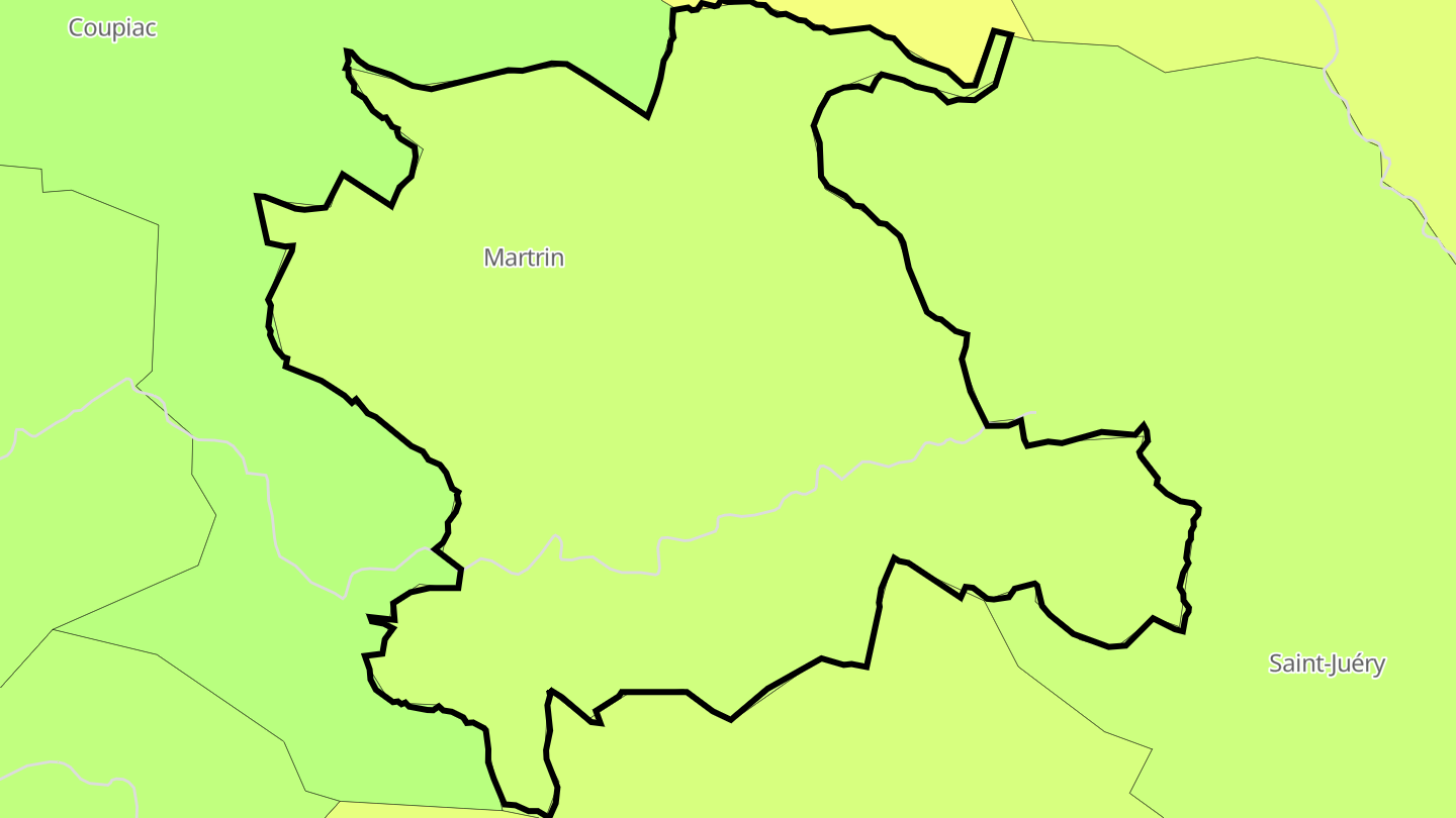 Carte des prix de l'immobilier Martrin