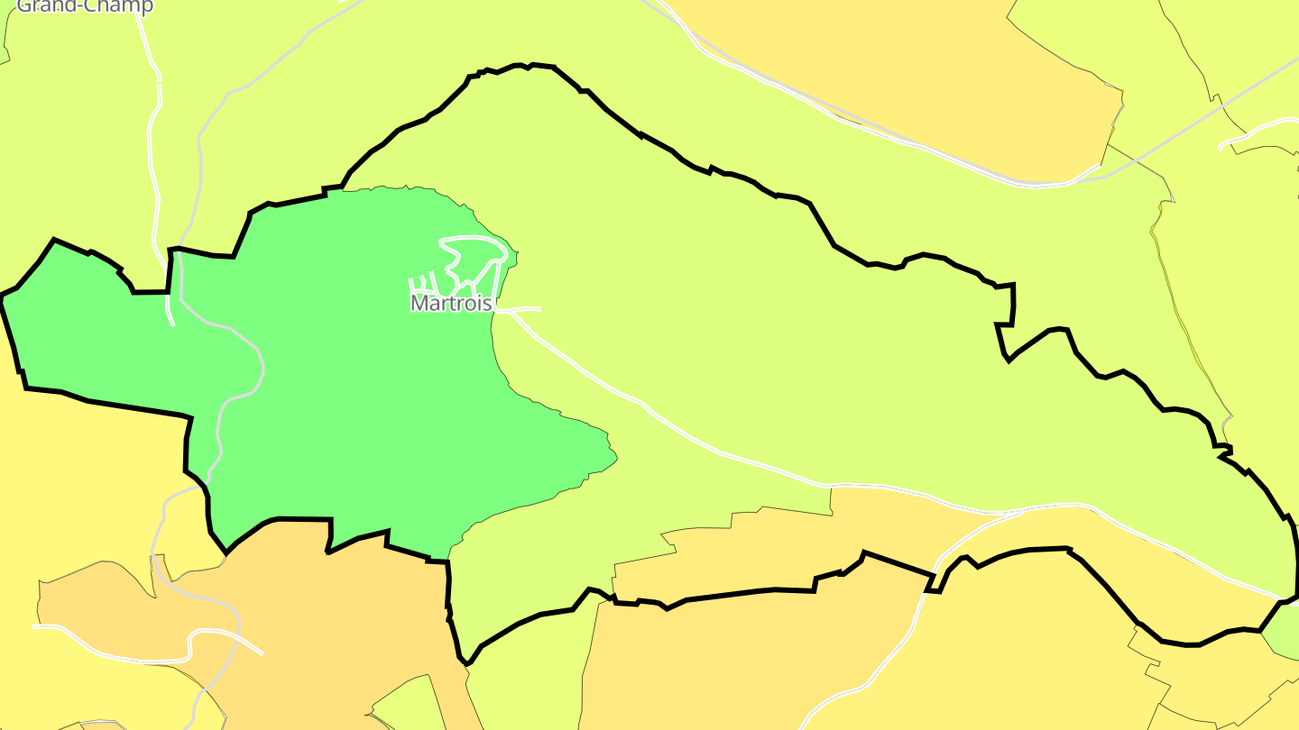 Carte des prix de l'immobilier Martrois