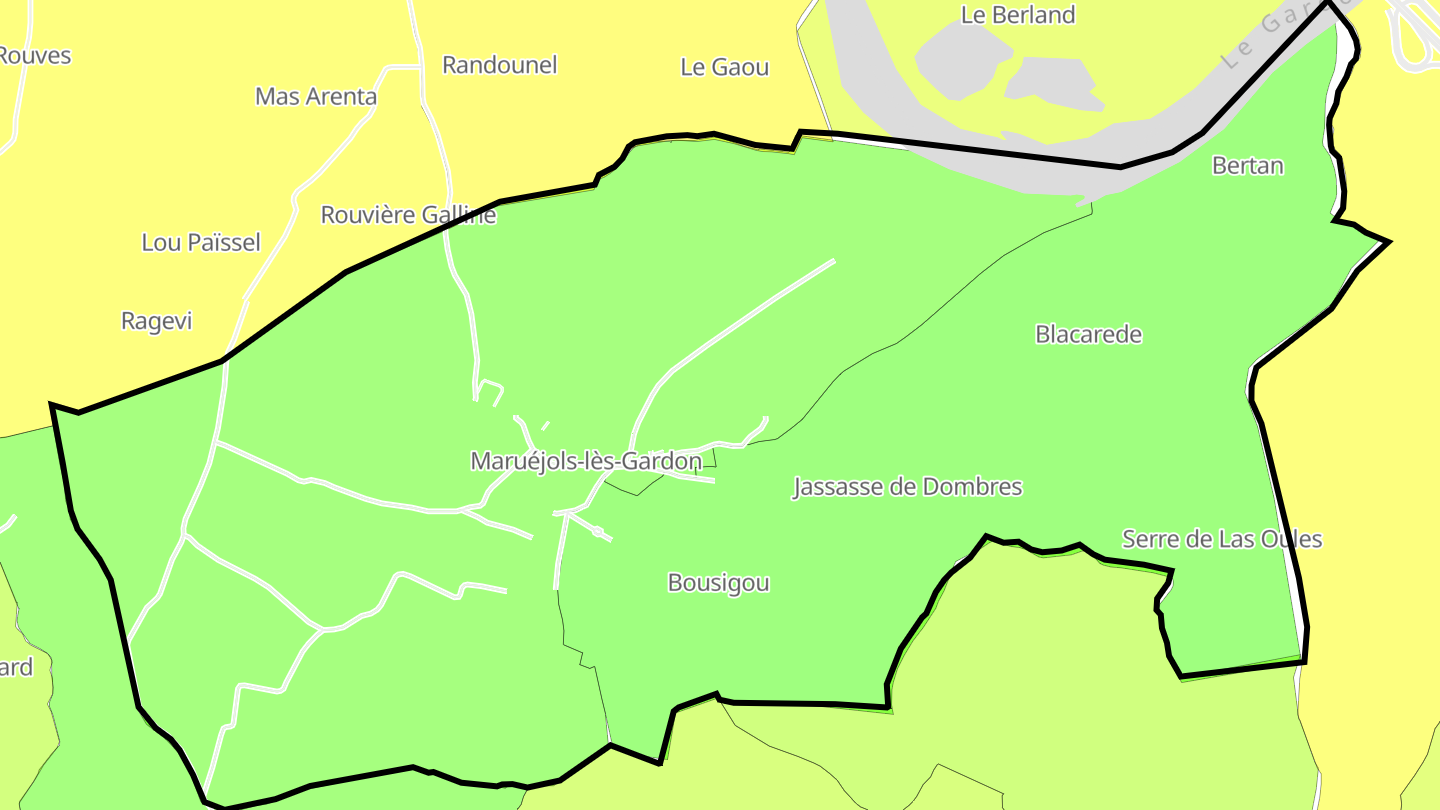 Carte des prix de l'immobilier Maruéjols-lès-Gardon