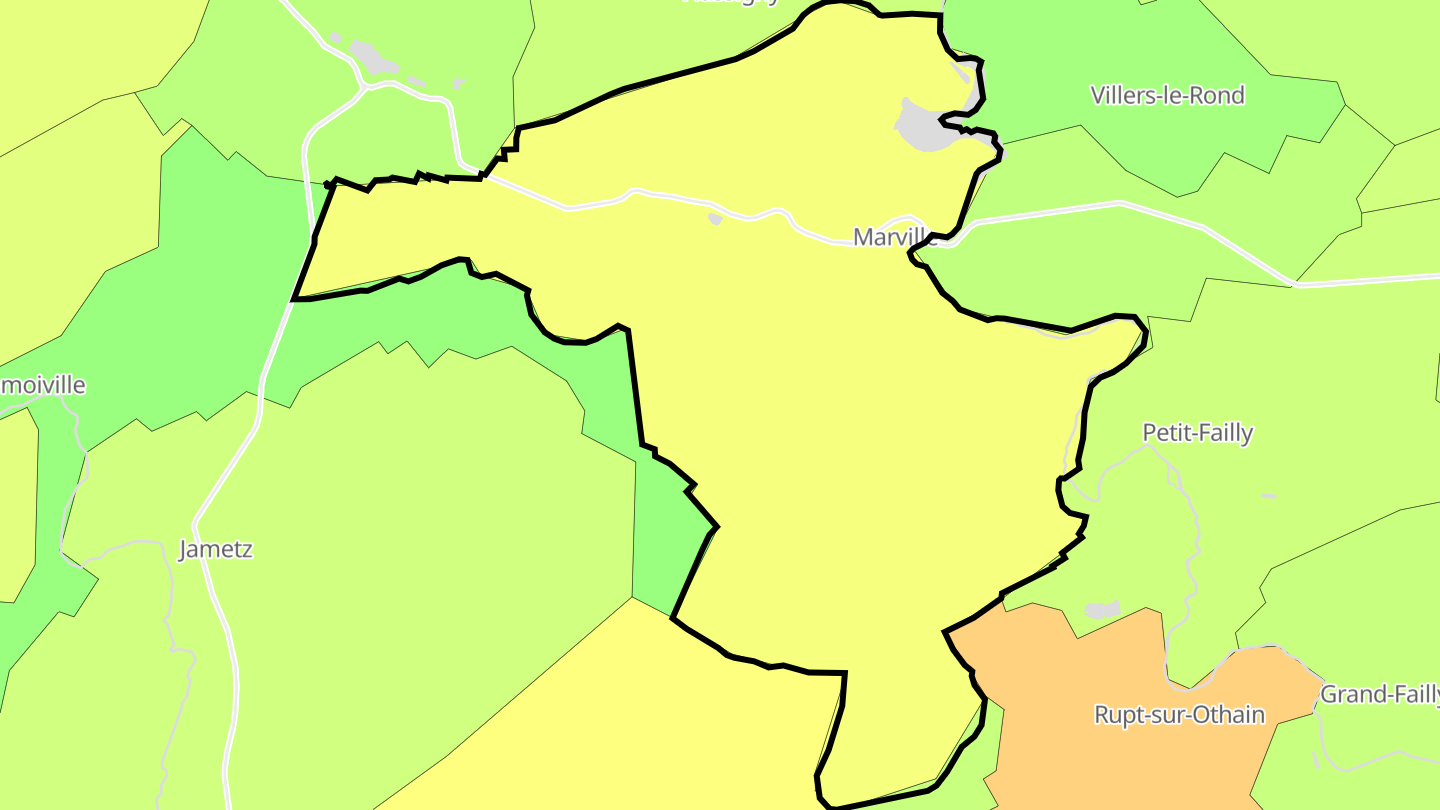 Carte des prix de l'immobilier Marville