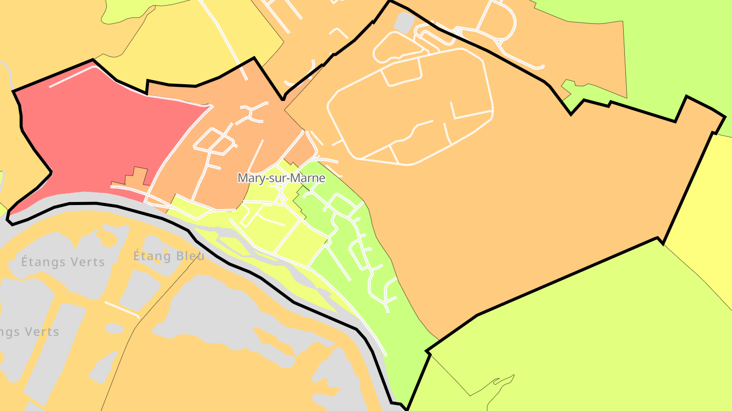 Carte des prix de l'immobilier Mary-sur-Marne