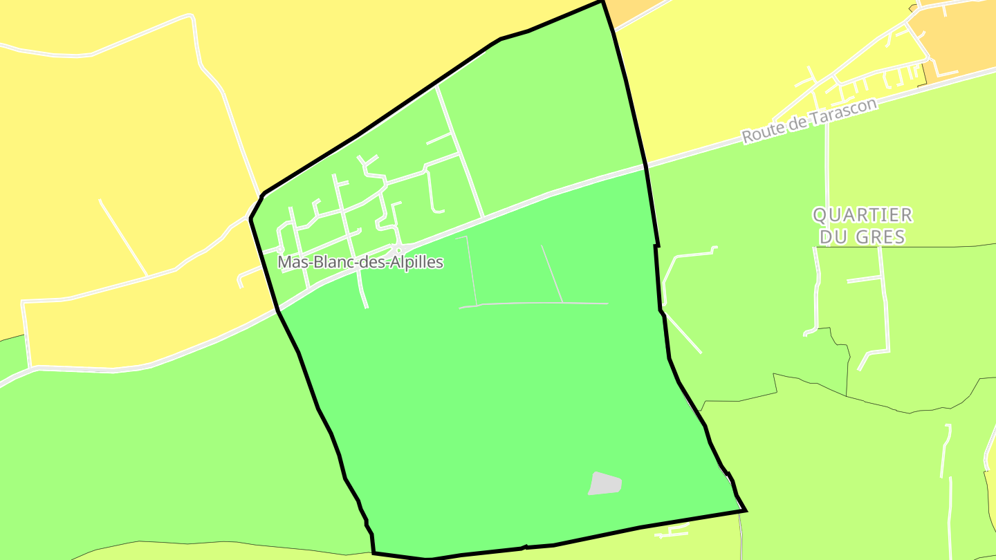 Carte des prix de l'immobilier Mas-Blanc-des-Alpilles
