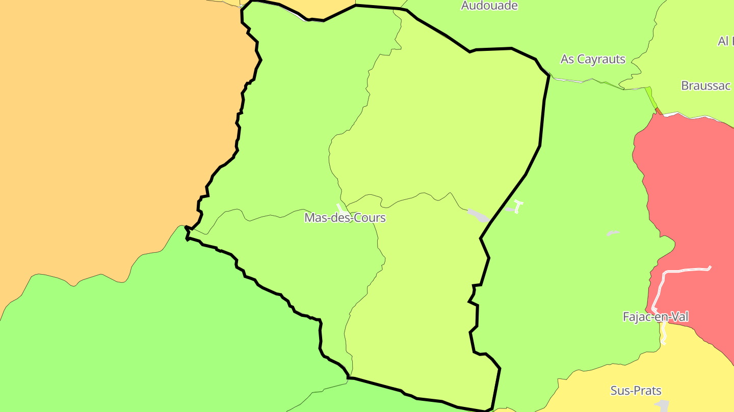Carte des prix de l'immobilier Mas-des-Cours