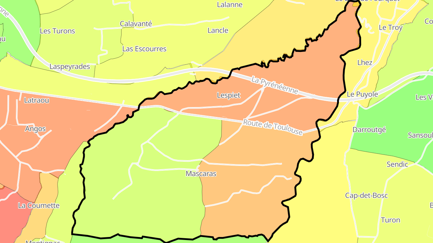 Carte des prix de l'immobilier Mascaras