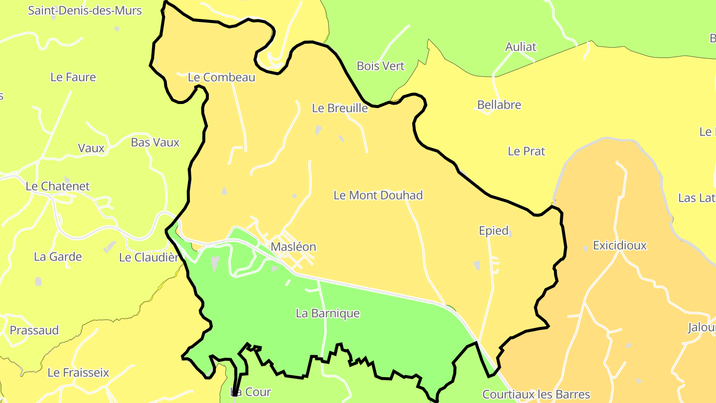 Carte des prix de l'immobilier Masléon
