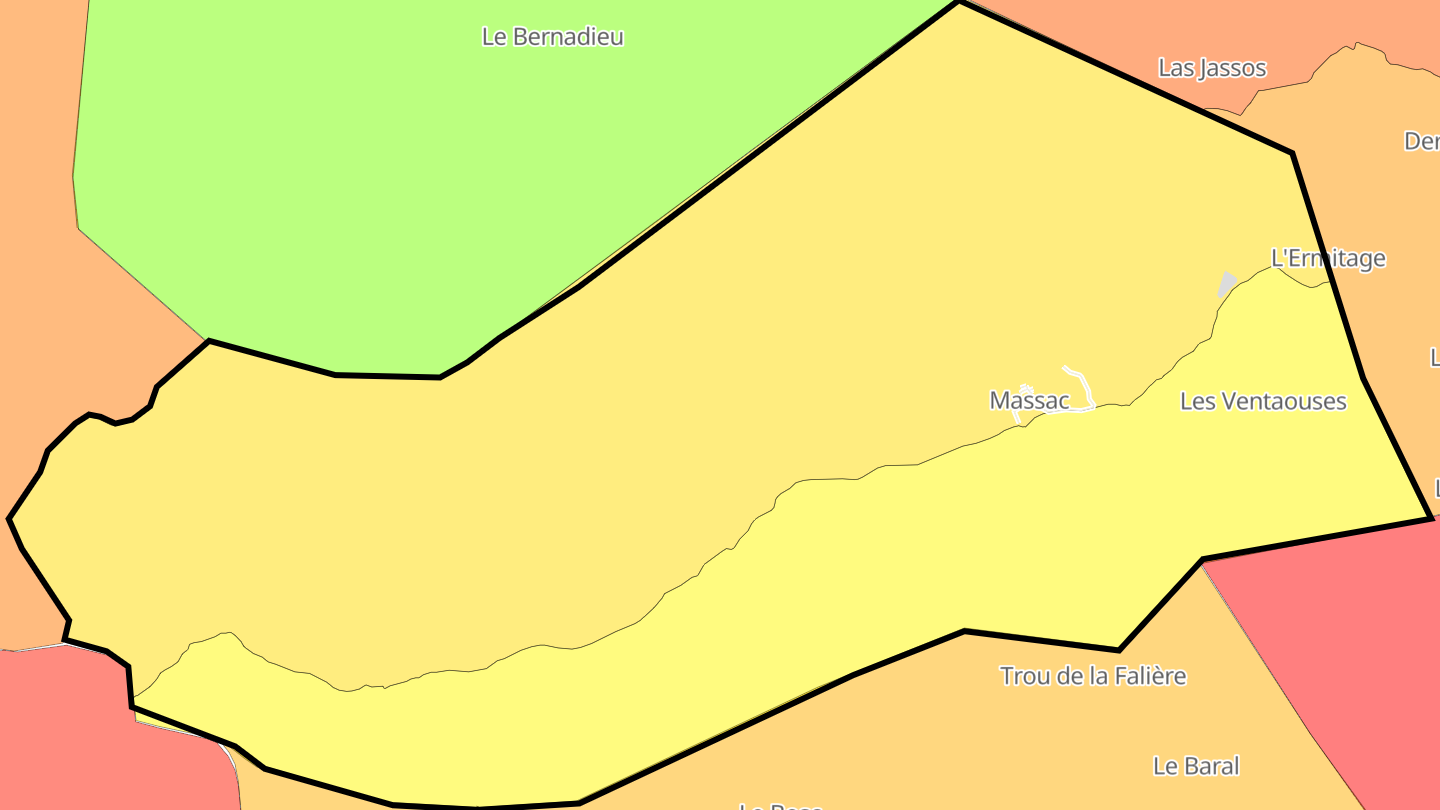 Carte des prix de l'immobilier Massac